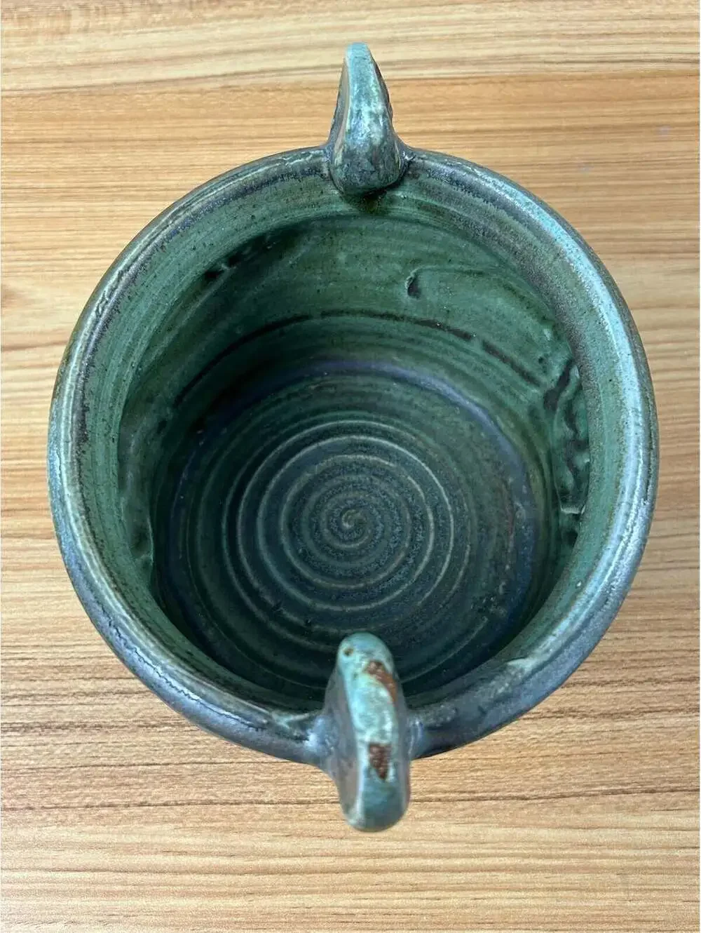 John Glick Studio Art Pottery Brown Mid Century Handled Bowl Jardiniere
